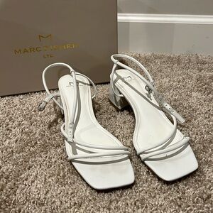 Marc Fisher White Leather Heels
